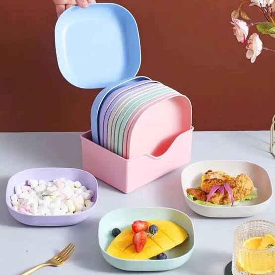 10pcs Multi - function Colorful Plates - Mall Mega