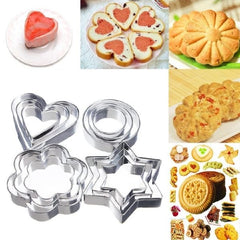 12 - piece Stainless Steel Cookie Cutter Set - Mall Mega