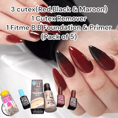5 In 1 Makeup Beauty Deal Nail Polish, Nail Polish Remover, Foundation, Primer - Mall Mega