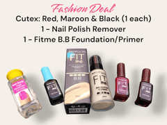 5 In 1 Makeup Beauty Deal Nail Polish, Nail Polish Remover, Foundation, Primer - Mall Mega