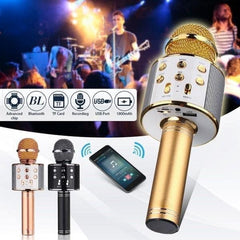 Bluetooth Microphone Karaoke Wireless Professional MIC & Speaker Ws - 858 - Mall Mega