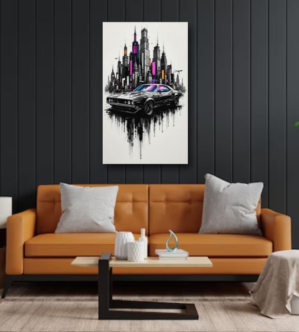 Car Design Metal Printed Wall Decor - Mall Mega