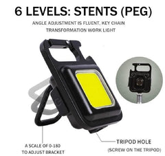 COB Small Flashlight Keychain - Mall Mega