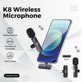 K8 Wireless Lavalier Microphone With Type - c Connector - Mall Mega