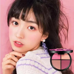 Kaxier New Four Color Blusher Dyeing Plates For Professional Pink Console Makeup - Mall Mega