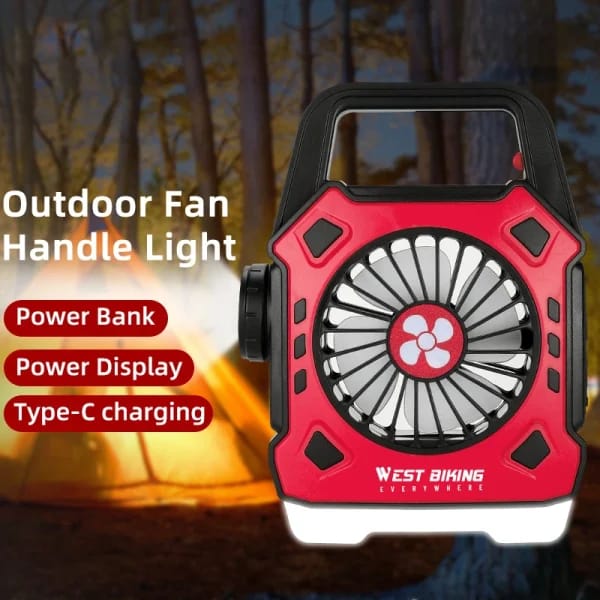 Outdoor Mini Electric Fan Rechargeable Flashlight - Mall Mega