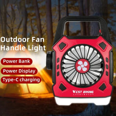 Outdoor Mini Electric Fan Rechargeable Flashlight - Mall Mega