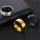 Pack of 3 Gold Plated & Silver Plated Band Rings for Unisex - Mall Mega