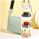 Pu Leather Wide Strap Crossbody Bag - Mall Mega