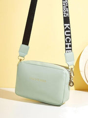 Pu Leather Wide Strap Crossbody Bag - Mall Mega