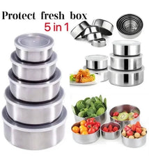 Stainless Steel Bowl - Set Of 5 - Mall Mega