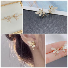 Fashion Cute Flower Wings Elf Stud Earring