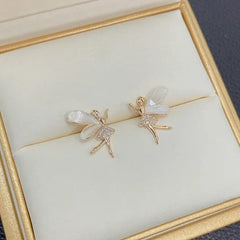 Fashion Cute Flower Wings Elf Stud Earring