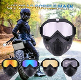 Motorcycle Goggles With Removable Full Face Mask - Mall Mega