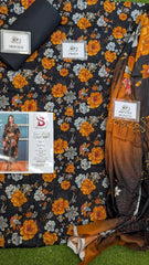 Binsaeed Bana Dora 3piece Unstitched Suit Summer Lawn Collection MM1 - Mall Mega