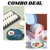 Pack Of 2 |10pcs Multi-function Spit Bone Plate Set + 2 In 1 Dumpling Maker - Mall Mega