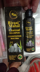 Rivaaj Mahal Charcoal Shampoo + Conditioner – Black Shine Formula For Deep Clean & Smooth Finish - 200ml - Mall Mega