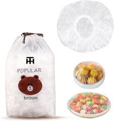 Combo Deal Disposable Food Cover Plastic Wrap 100 Pcs + 2 Pcs Dishwashing Rug - Mall Mega