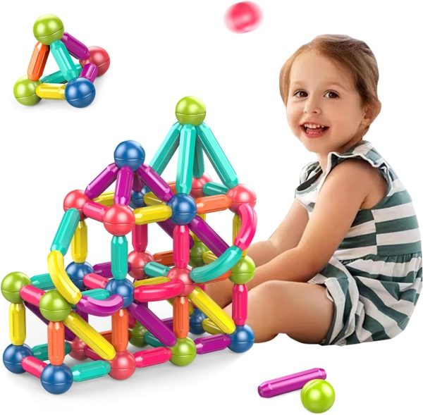 52 Pieces Magnetic Stick Building Blocks - Mall Mega