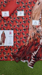 Binsaeed Bana Dora 3piece Unstitched Suit Summaer Lawn Collection MM7 - Mall Mega