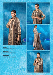 Zesh 3 Piece Unstitched Suit Summer Lawn Collection 2025 MM13 - Mall Mega