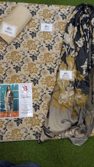 Binsaeed Bana Dora 3piece Unstitched Suit Summaer Lawn Collection MM3 - Mall Mega