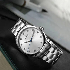 Rado Men’s Formal Wrist Watch With Stainless Steel Chain