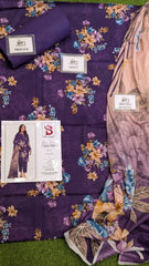 Binsaeed Bana Dora 3piece Unstitched Suit Summer Lawn Collection MM9 - Mall Mega