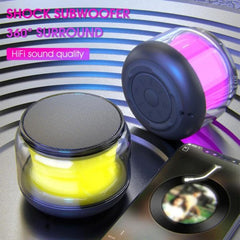 Bluetooth Wireless Portable Speaker With Led Light & High Bass Sound - Mall Mega