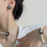 Elegant Flower Design Pearl Stone Set - Mall Mega