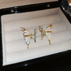 Zircon Butterfly Stud Earrings