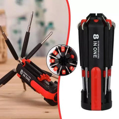 8 in 1 Screwdriver Multifunctional Repair Tools With Torch - Mall Mega