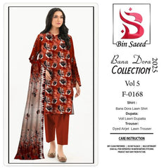 Binsaeed Bana Dora 3piece Unstitched Suit Summaer Lawn Collection MM7 - Mall Mega