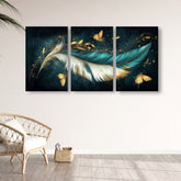 Set Of 3 Leaf Art Wooden Frames - Mall Mega