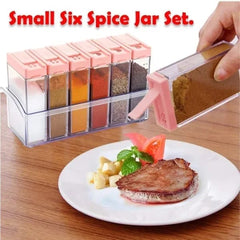Set of 6 Spice Jars Dispenser - Mall Mega