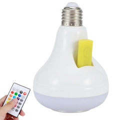 Smart Led Light Bulb With Built - in Bluetooth Speaker + Remote - Mall Mega