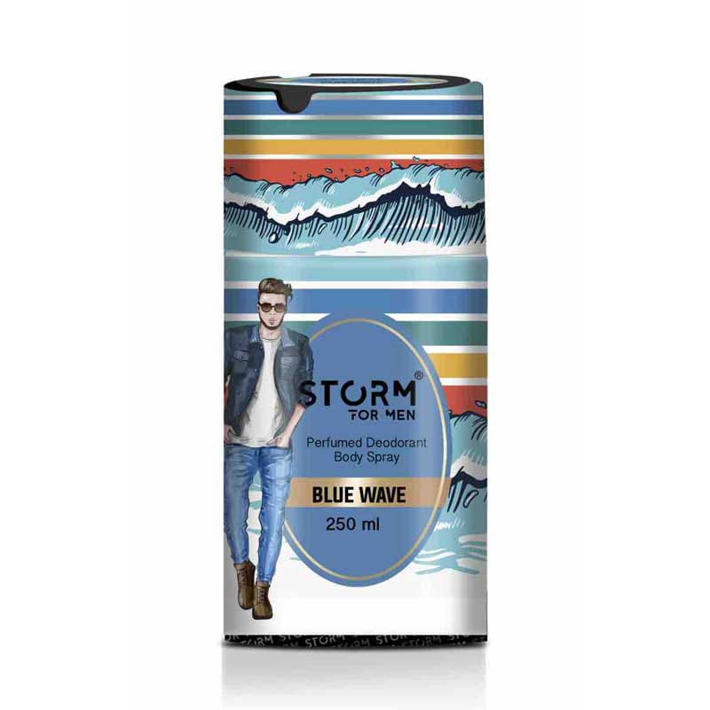 Storm For Men Blue Wave Body Spray 250ml - Mall Mega