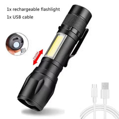 Super Bright USB Rechargeable LED Flashlight - Mall Mega
