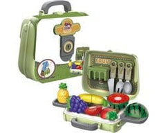 Toy Kitchen Suitcase Set – Fruit & Cutlery Play Set - Mall Mega