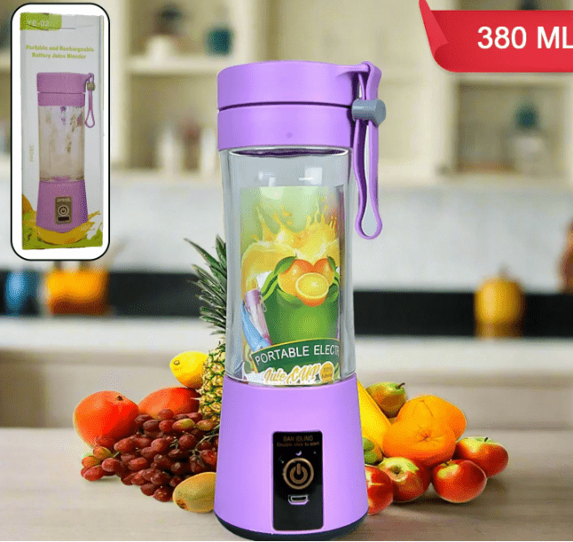 YE - 02 Portable Rechargeable Juice Blender - 380ml - Mall Mega