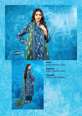 Zesh 3 Piece Unstitched Suit Summer Lawn Collection 2025 MM19 - Mall Mega