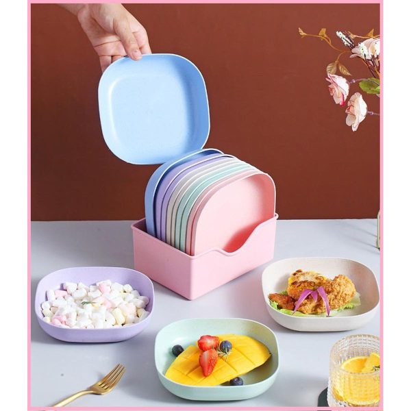 10pcs Multi - function Colorful Plates - Mall Mega