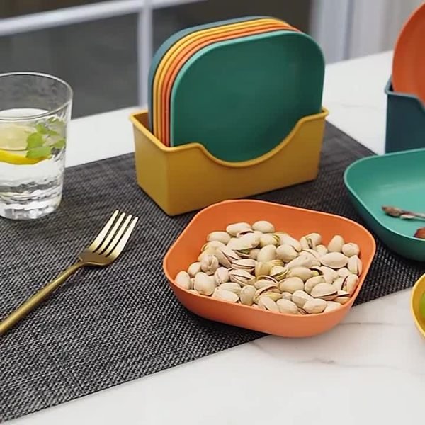 10pcs Multi - function Colorful Plates - Mall Mega