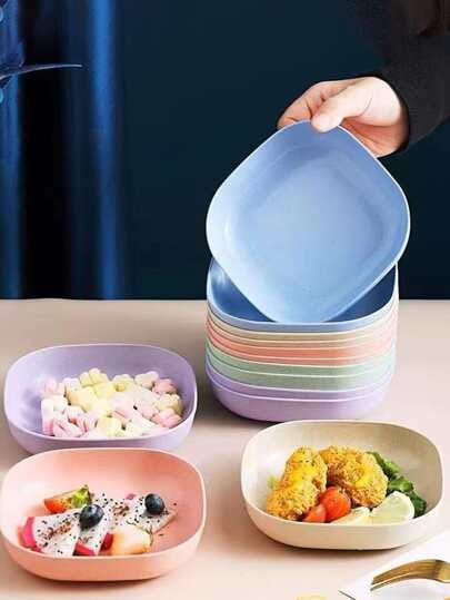 10pcs Multi - function Colorful Plates - Mall Mega