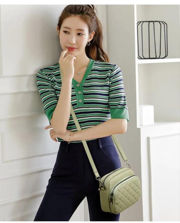 1Pc Women’s Pu Leather Embroidered Shoulder Bag - Mall Mega