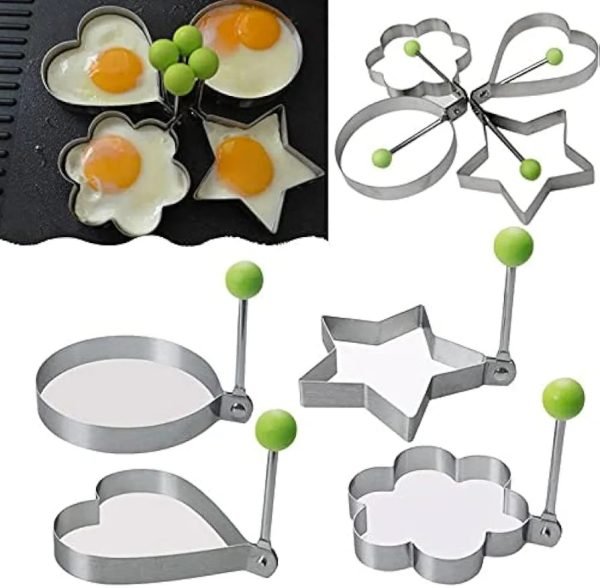 4pcs Stainless Steel Egg Ring Mold Set - Mall Mega