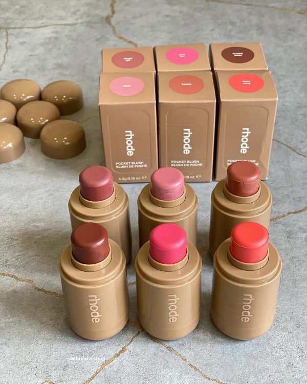 6 Colors Rhode Pocket Blush | Makeup Beauty Cosmetics Long Lasting & Moisturizing Pocket Blush - Mall Mega