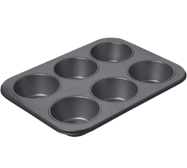 6 - cup Muffin Pan Non - stick Carbon Steel Cupcake Baking Tray - Mall Mega