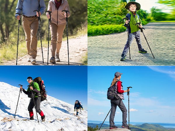 Anti - Shock Trekking Hiking Stick - Mall Mega