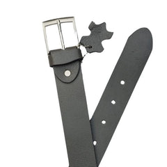 Buffalo Grey Leather Belt for Men - Mall Mega
